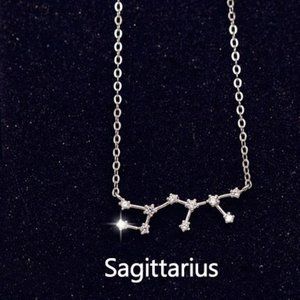 NEW 925 Sterling Silver ZodiacNecklace-Sagittarius